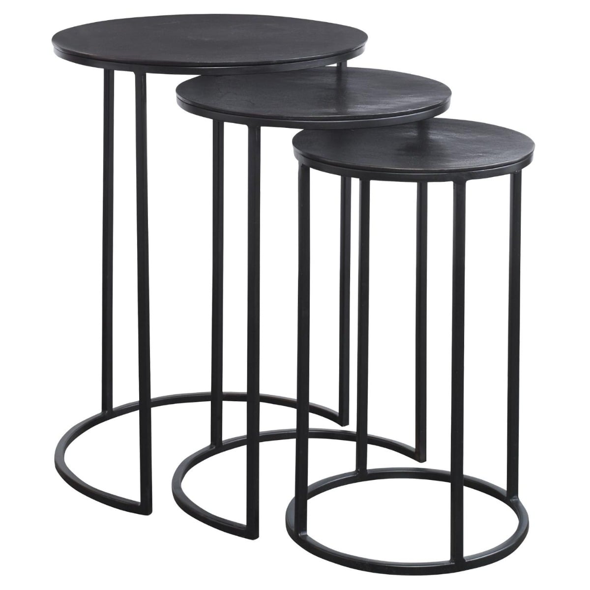 Espresso Set of Round Nesting Tables