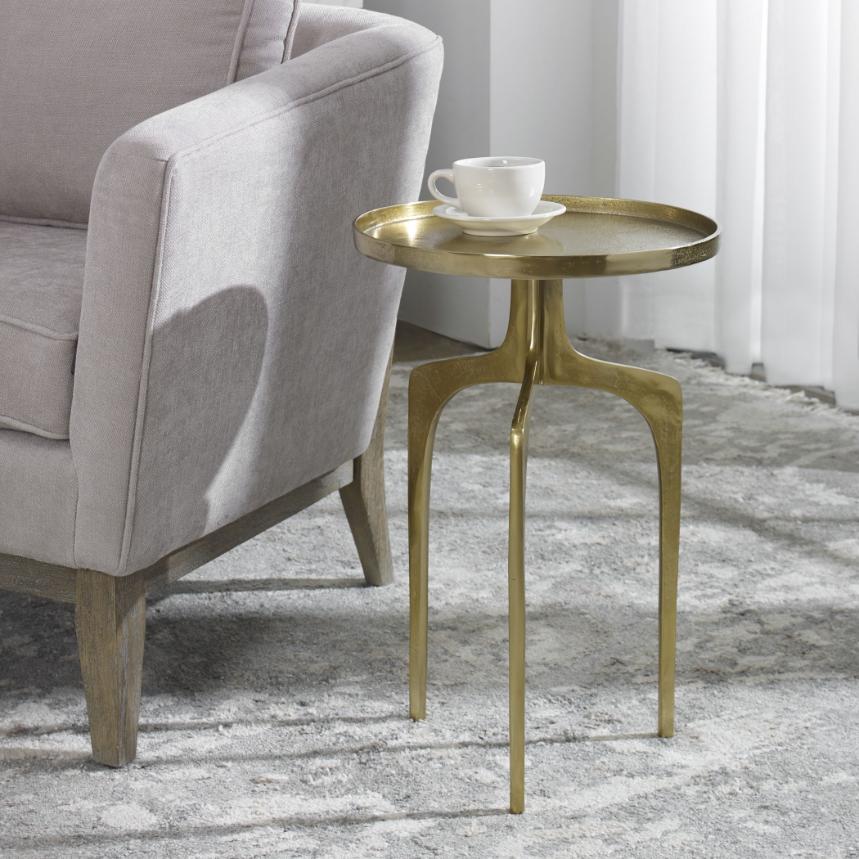 Tripod Side Table Gold
