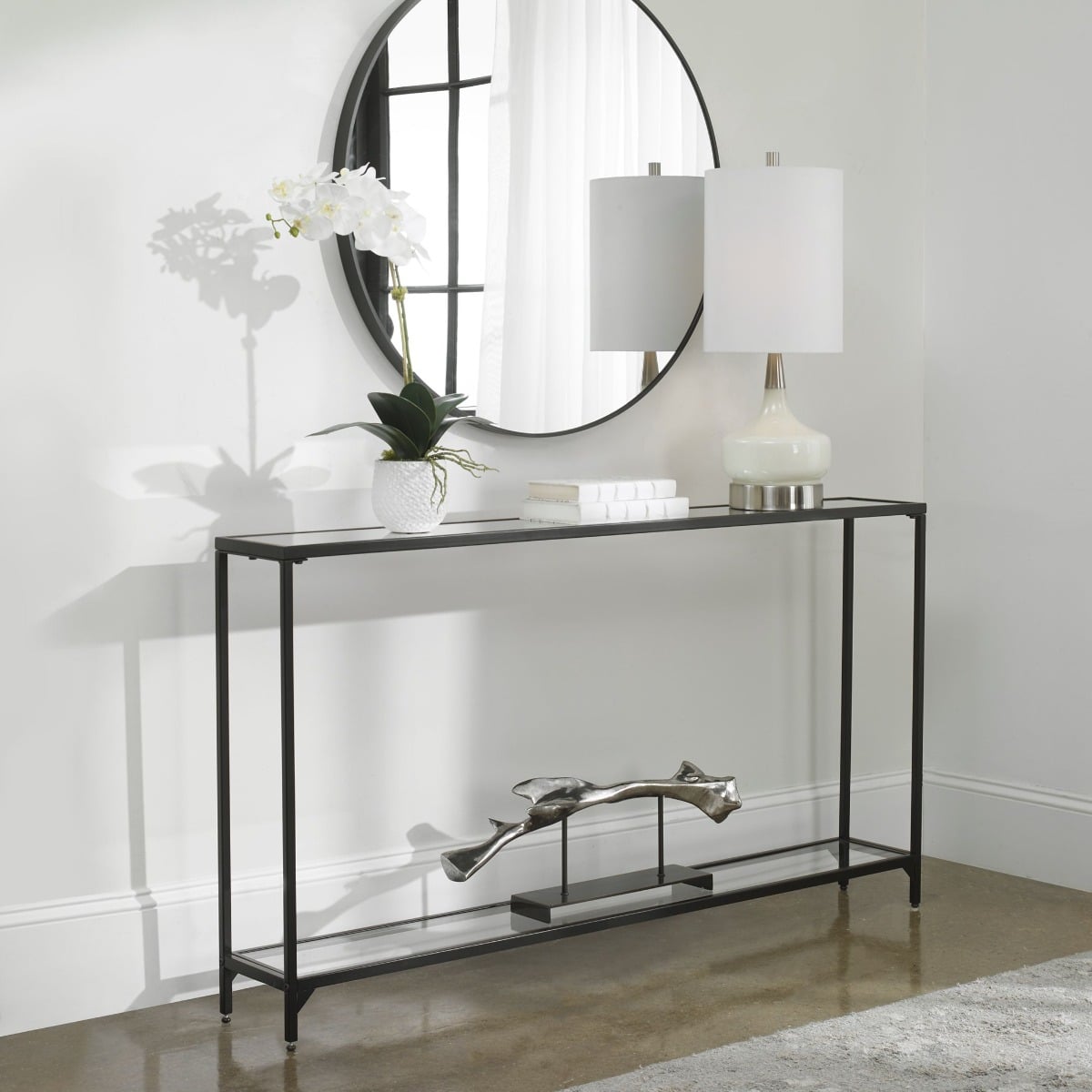 Slimline Console Black Finish