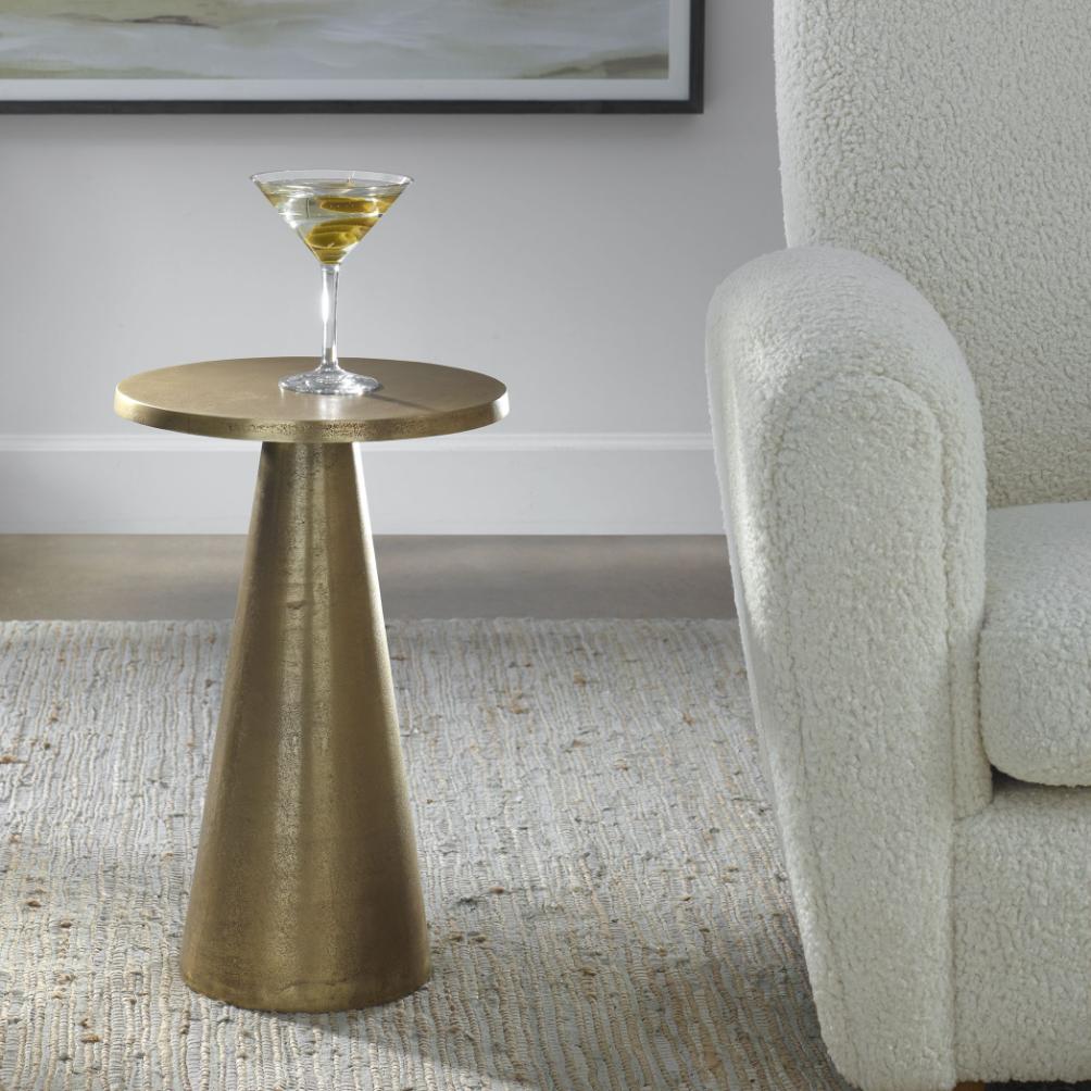 Tulip Side Table Brass