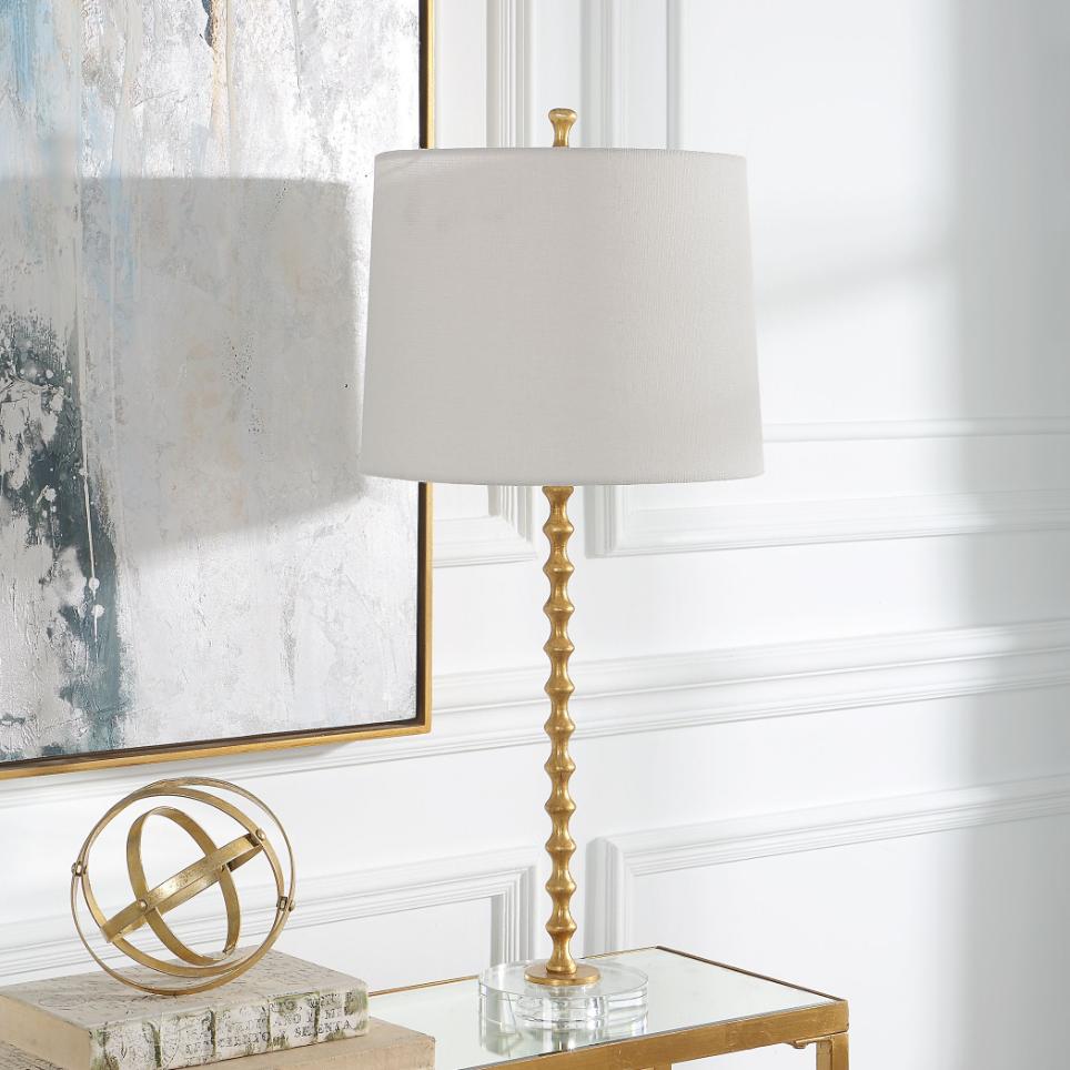Hourglass Table Lamp in Brass - Set of 2
