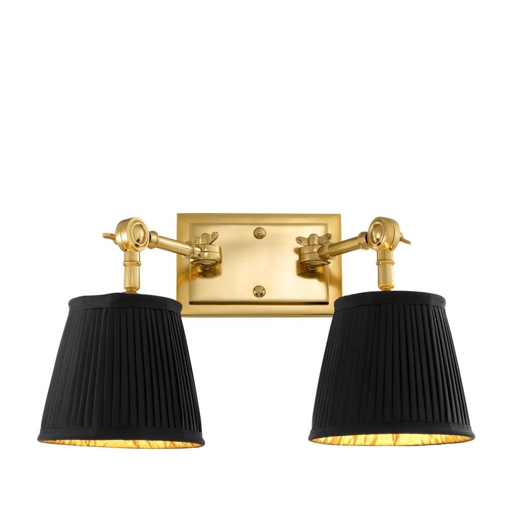 Wentworth Double Wall Light Gold & Black
