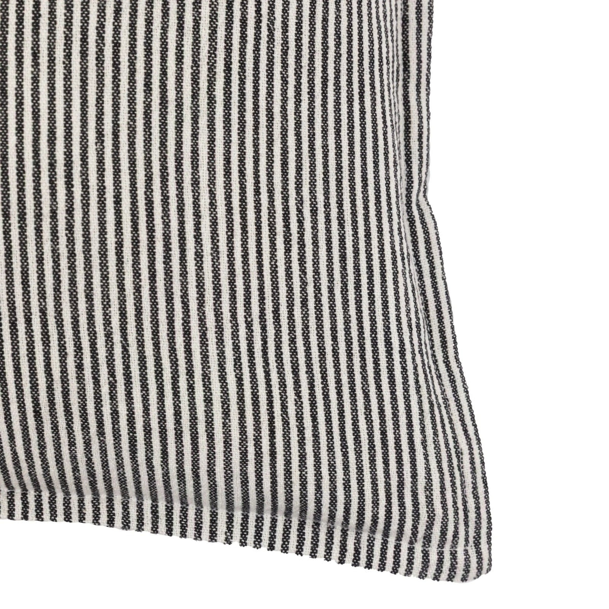 Windsor Woven Stripe Cushion in Ink Blue