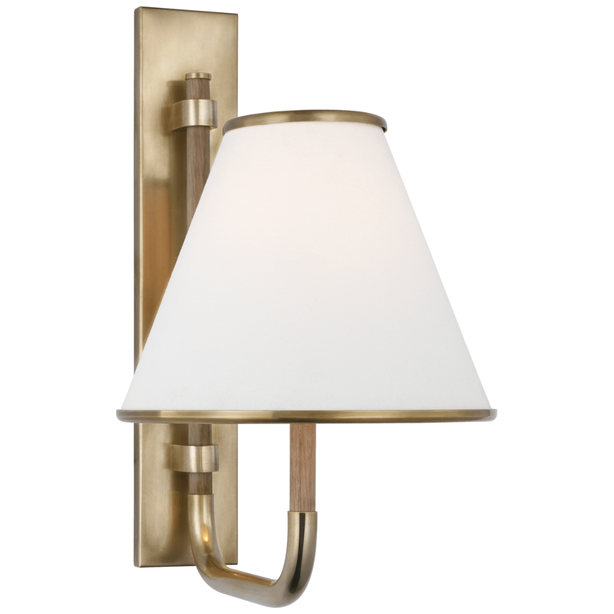 Rigby Small Wall Light | Brass & Natural Oak