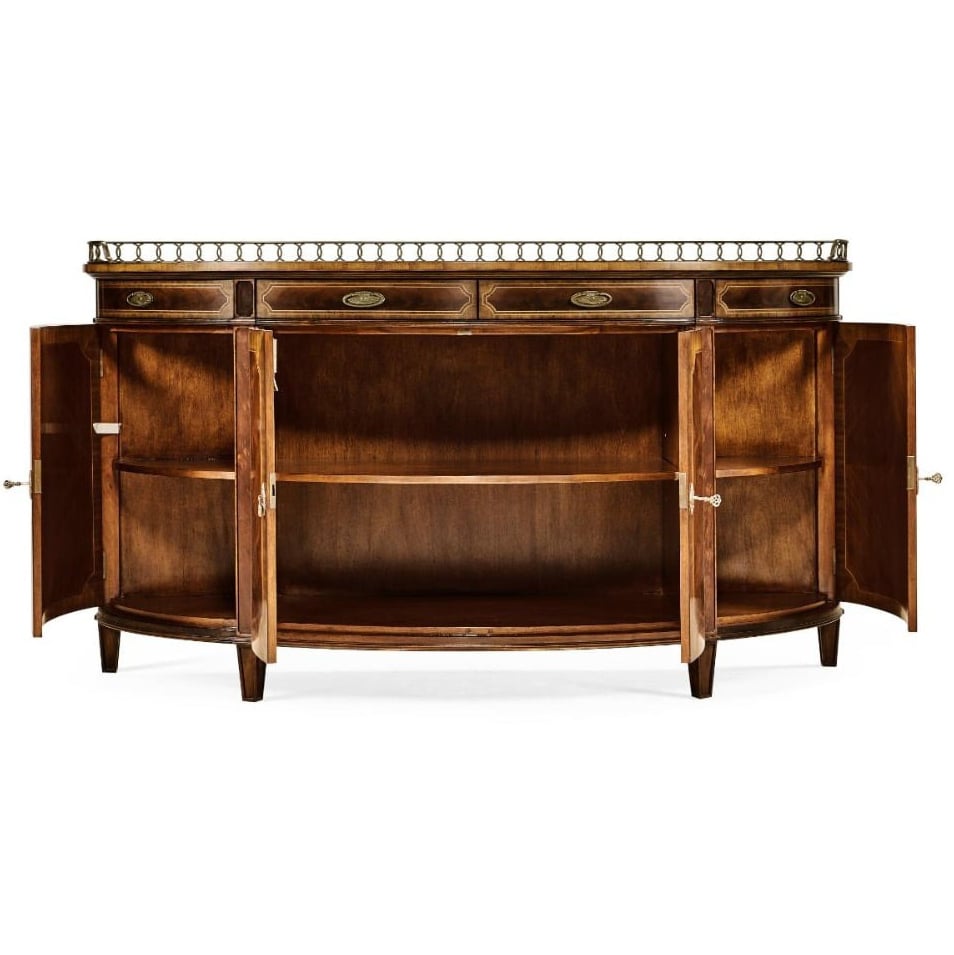 Large Mahogany Demilune Sideboard