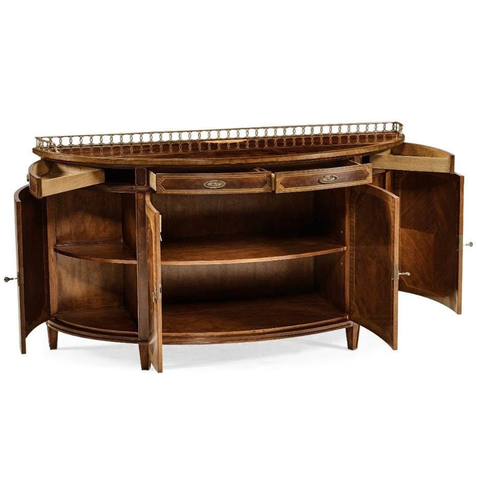 Large Mahogany Demilune Sideboard