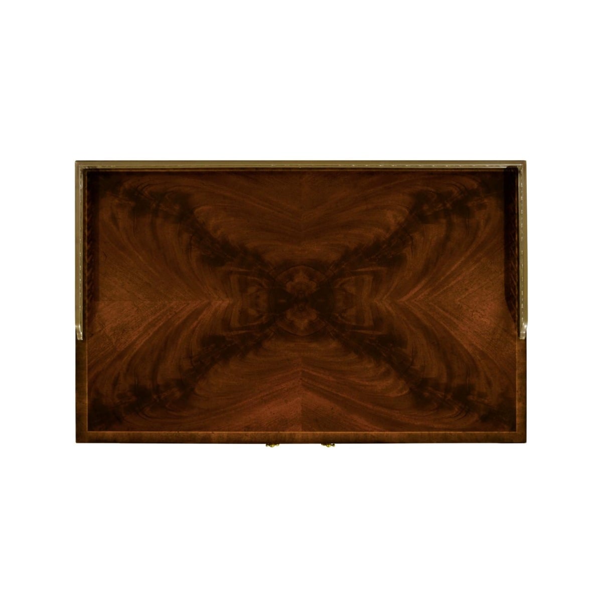 Mahogany Bedside Table with Brass Gallery