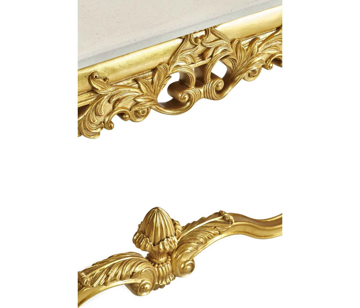 Console Table Baroque with Marble Top