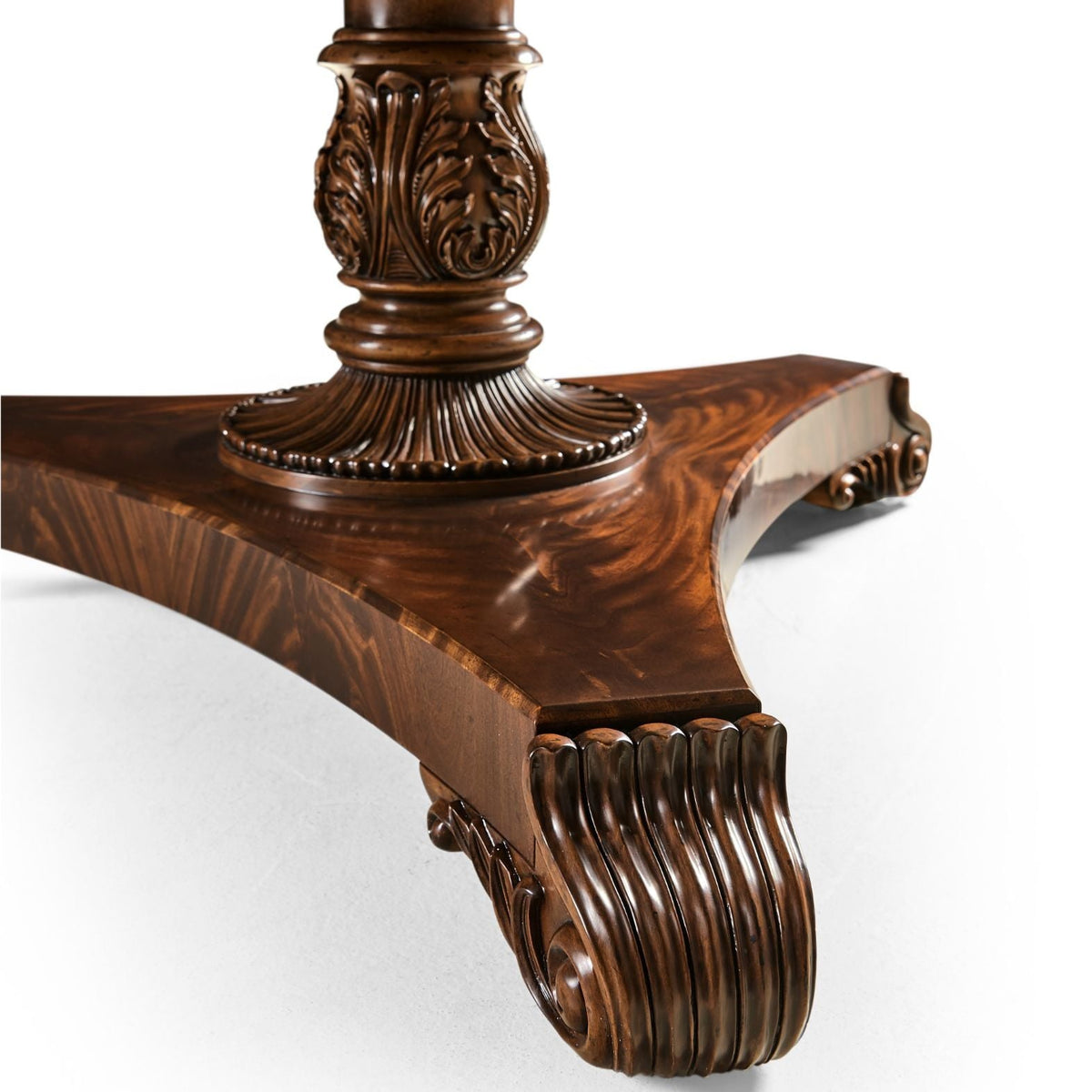 Mahogany Triple Pedestal Extending Dining Table - 402.2 - 514.4cm
