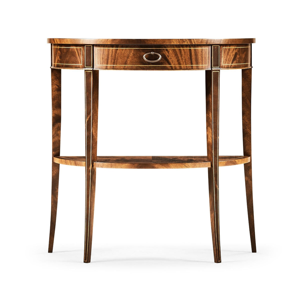 Boxwood stringing demilune console