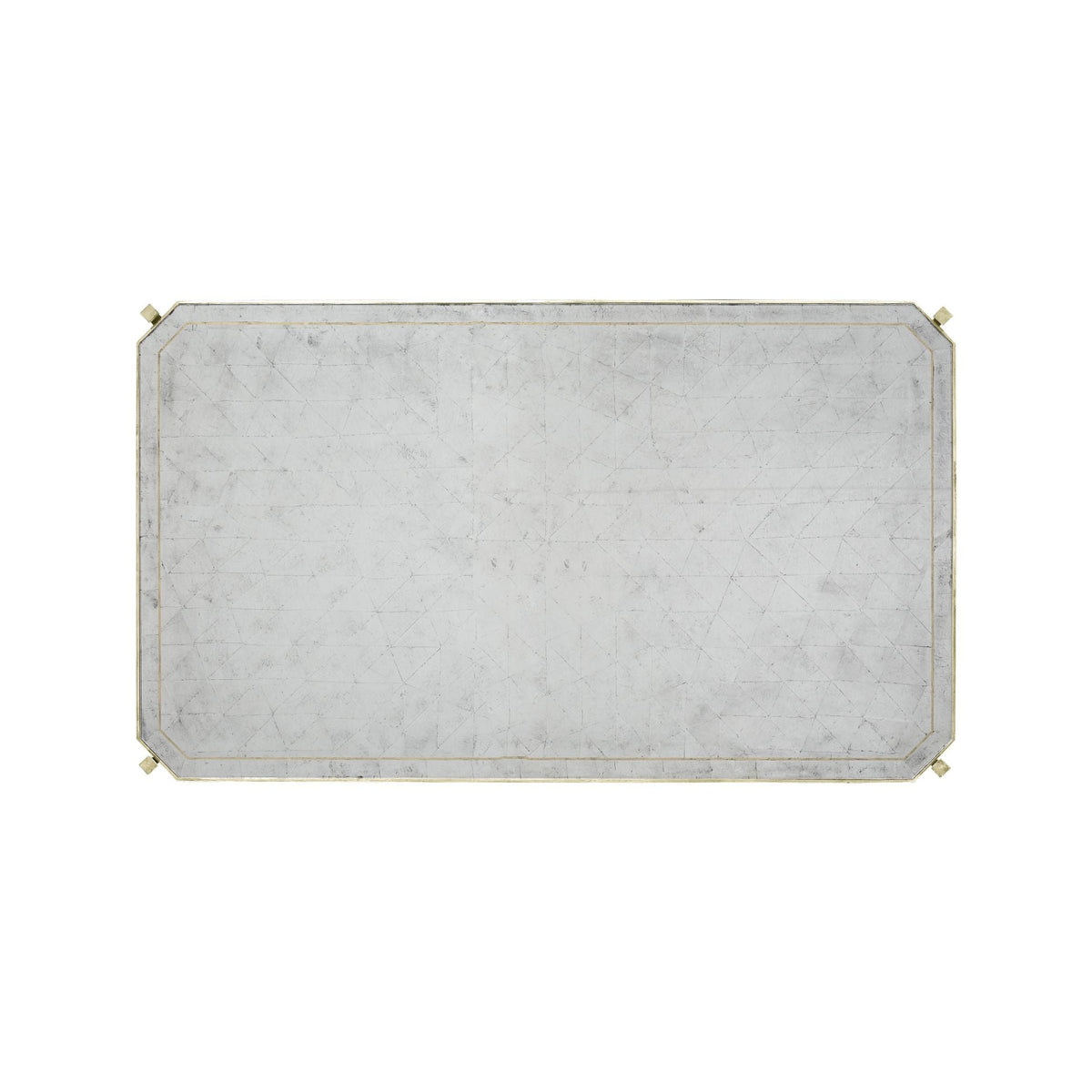 Rectangular Coffee Table Contemporary in Eglomise - Silver
