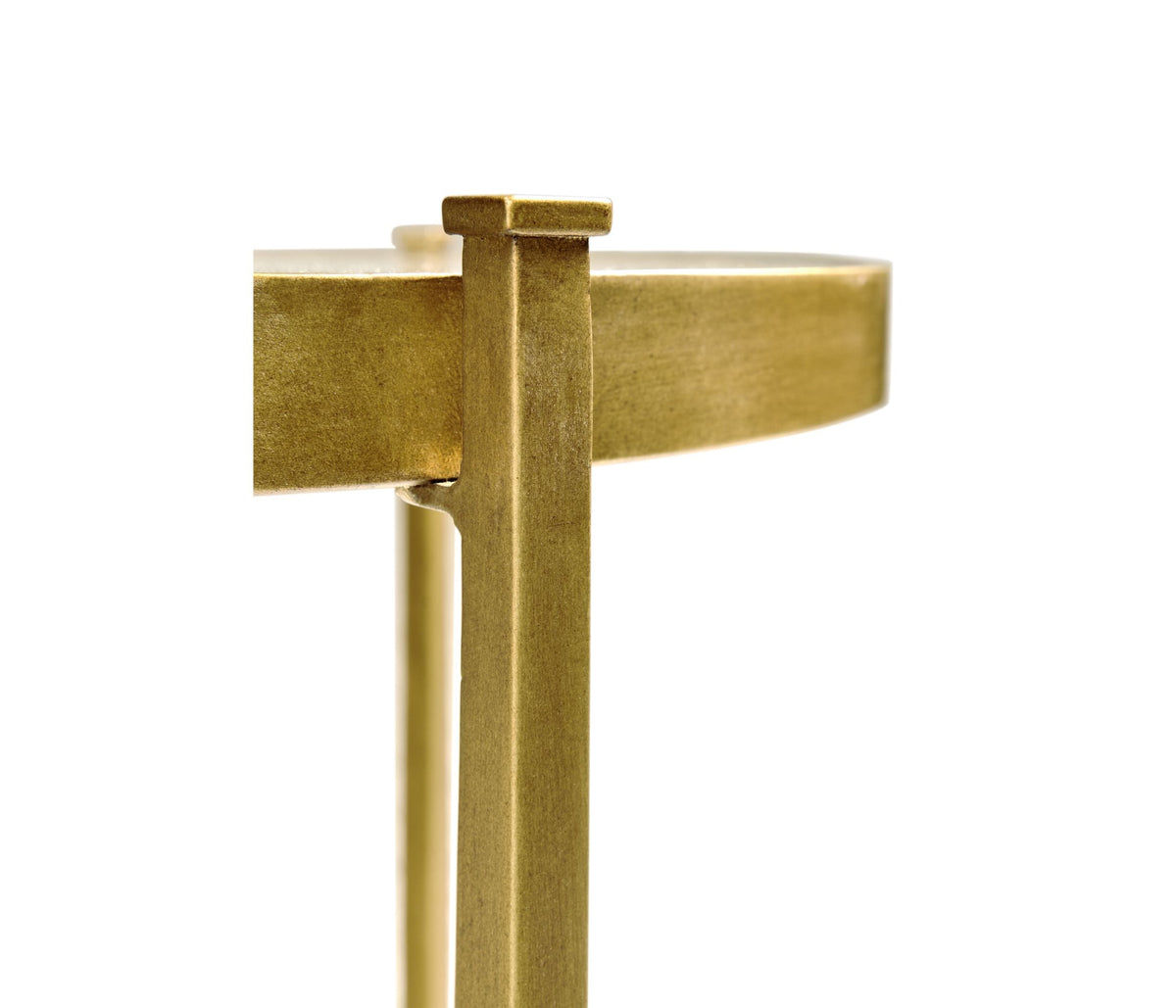 Round End Table Contemporary in Eglomise - Gilded