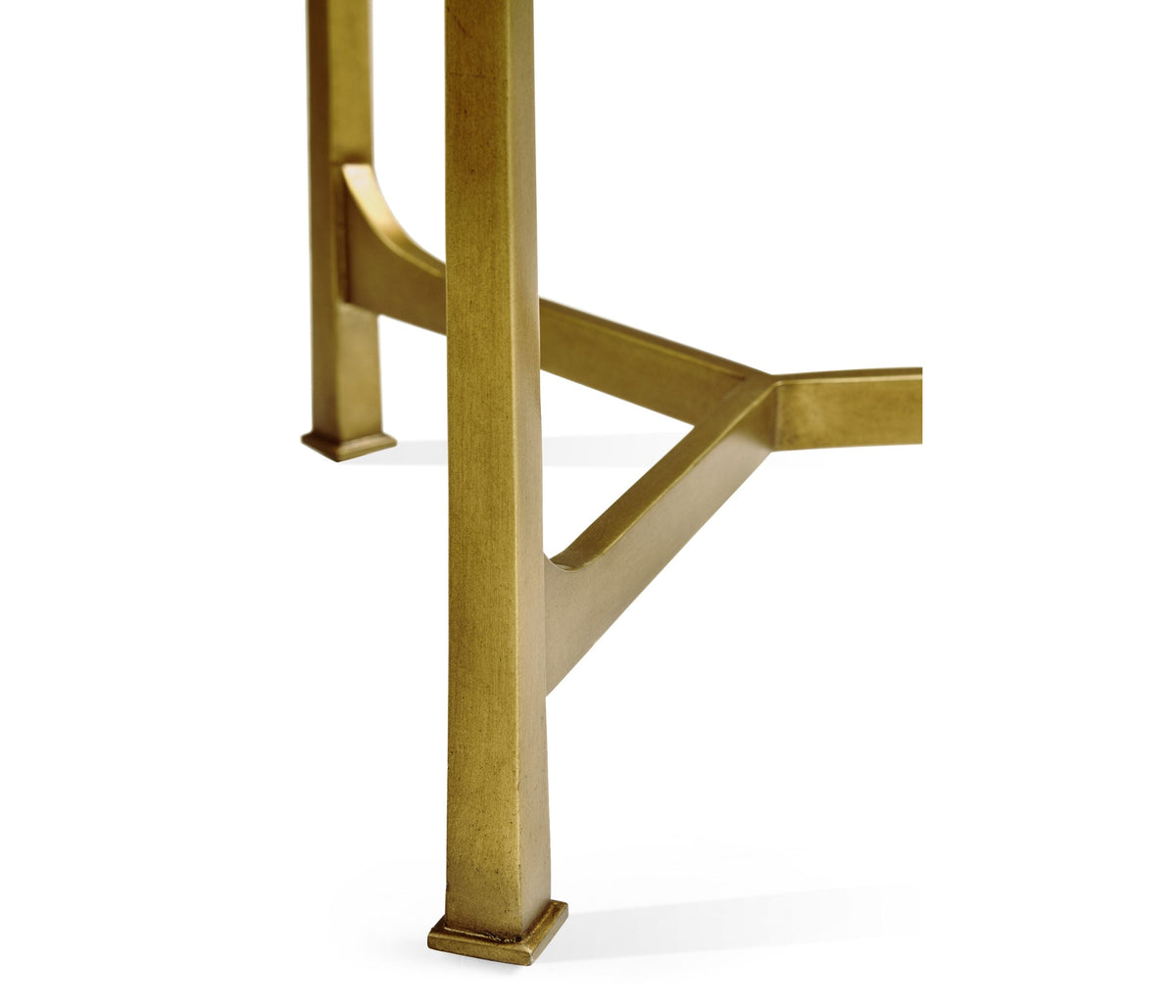Round End Table Contemporary in Eglomise - Gilded