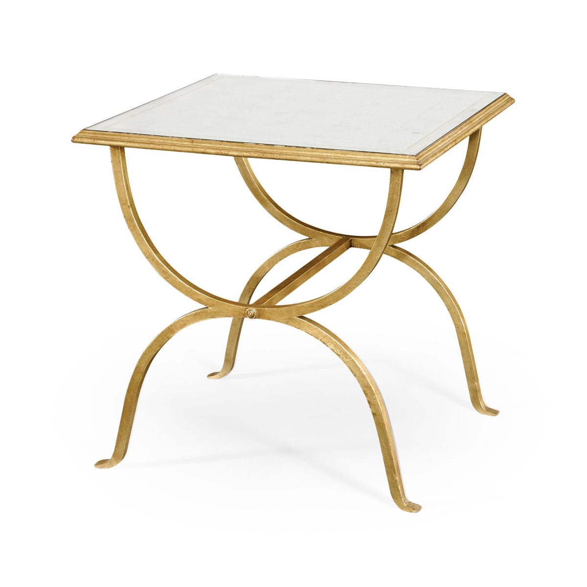Square Side Table Horseshoe - Gilded