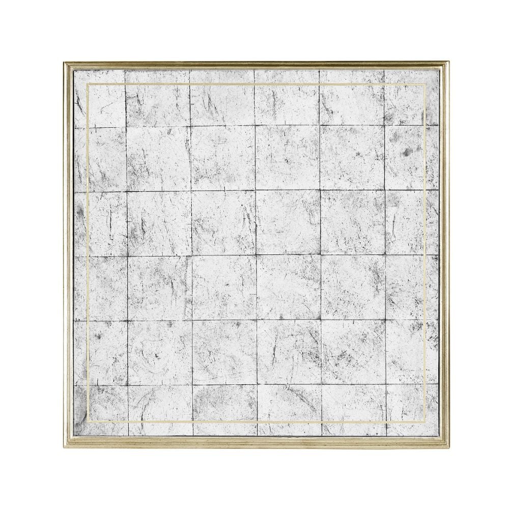 Square Side Table Horseshoe - Silver