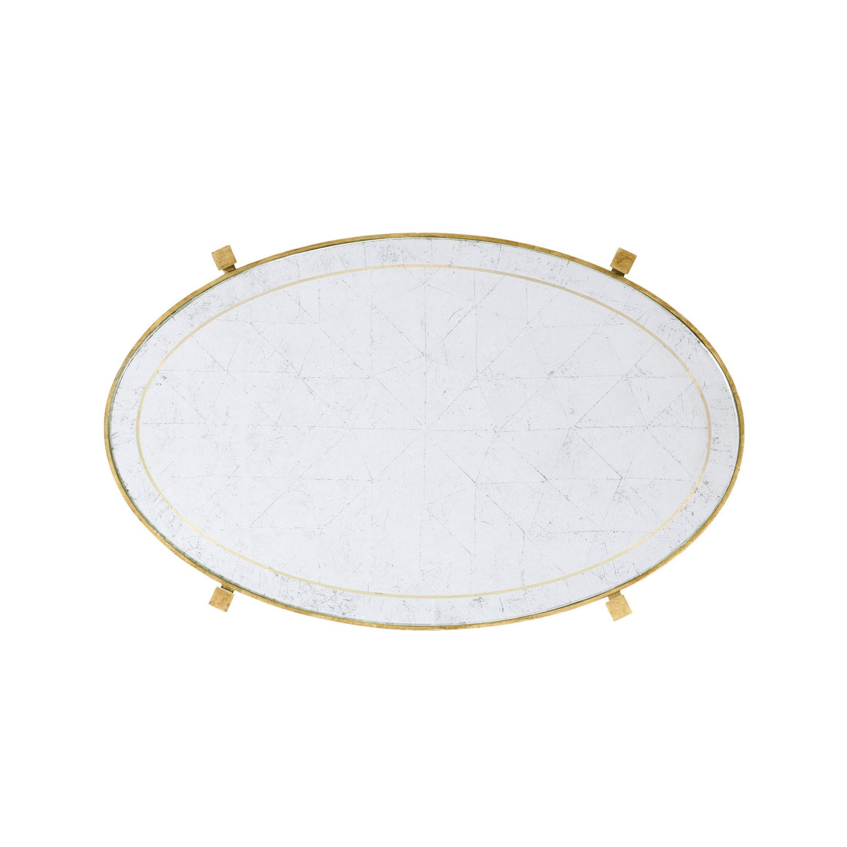 Small Oval Side Table Contemporary Three-Tier - Gilded