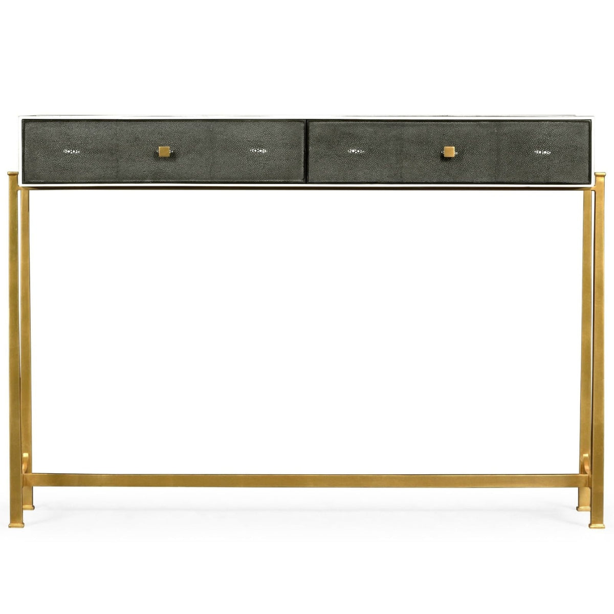 1930s Console Table in Gilded Anthracite Shagreen