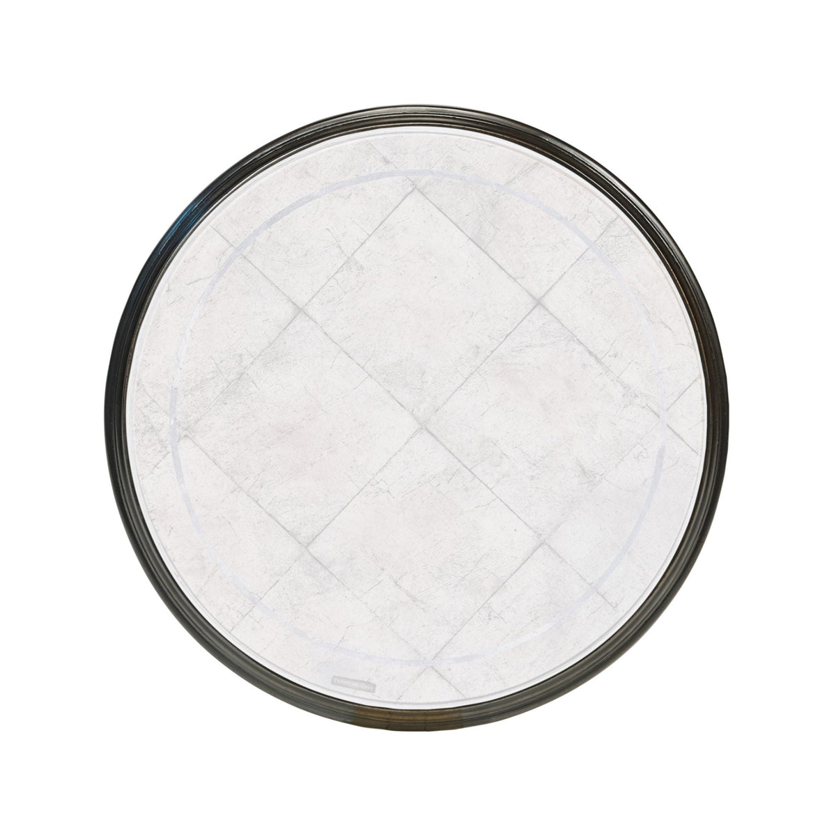 Luxe Horseshoe Side Table in Bronze and Églomisé