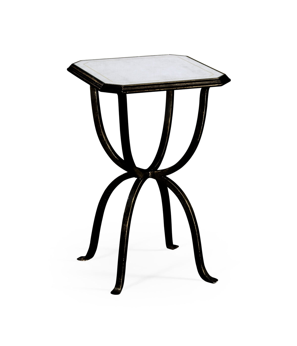 Octagonal Side Table Horseshoe - Bronze