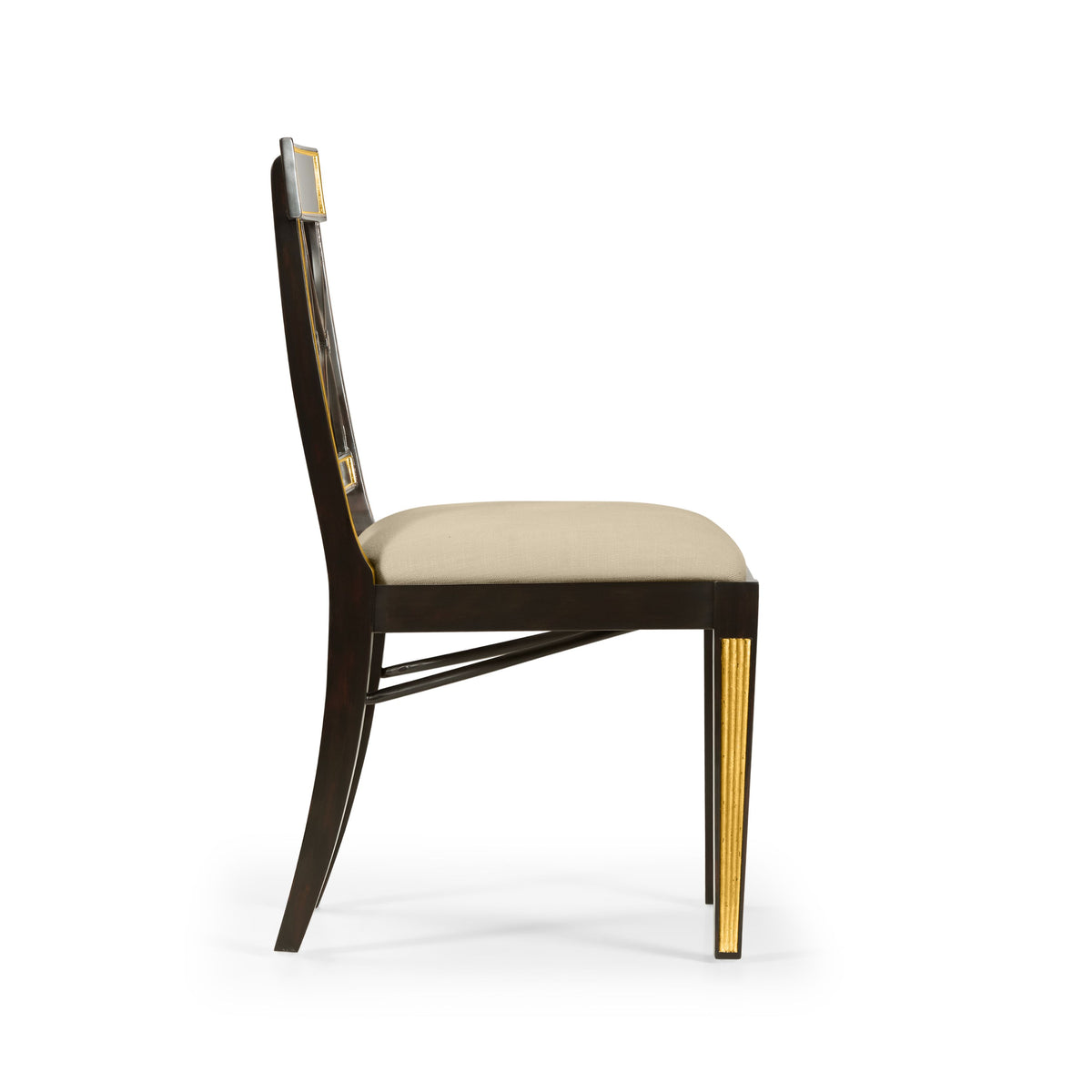 Regency Black Painted Curved Back Side Chair