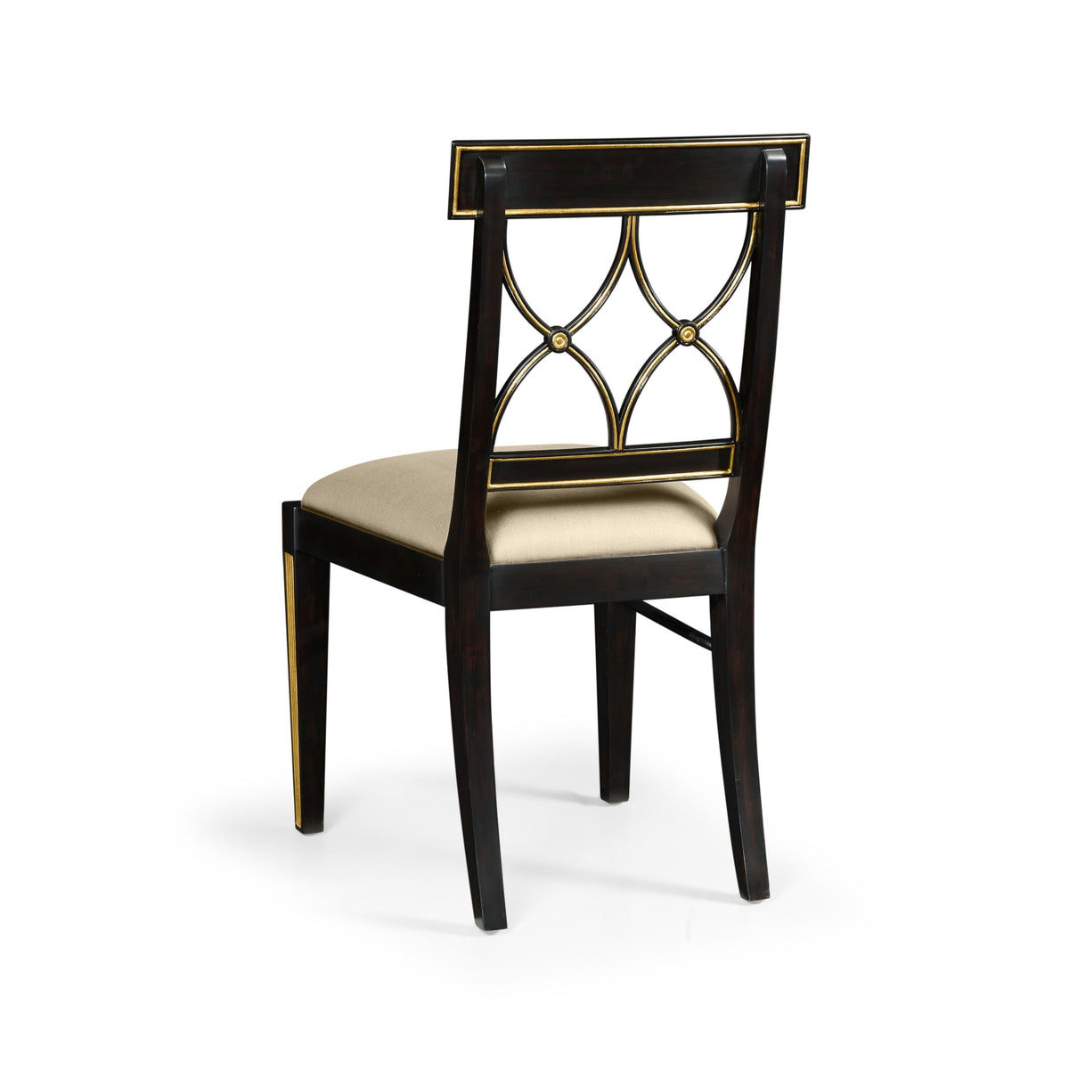 Regency Black Painted Curved Back Side Chair
