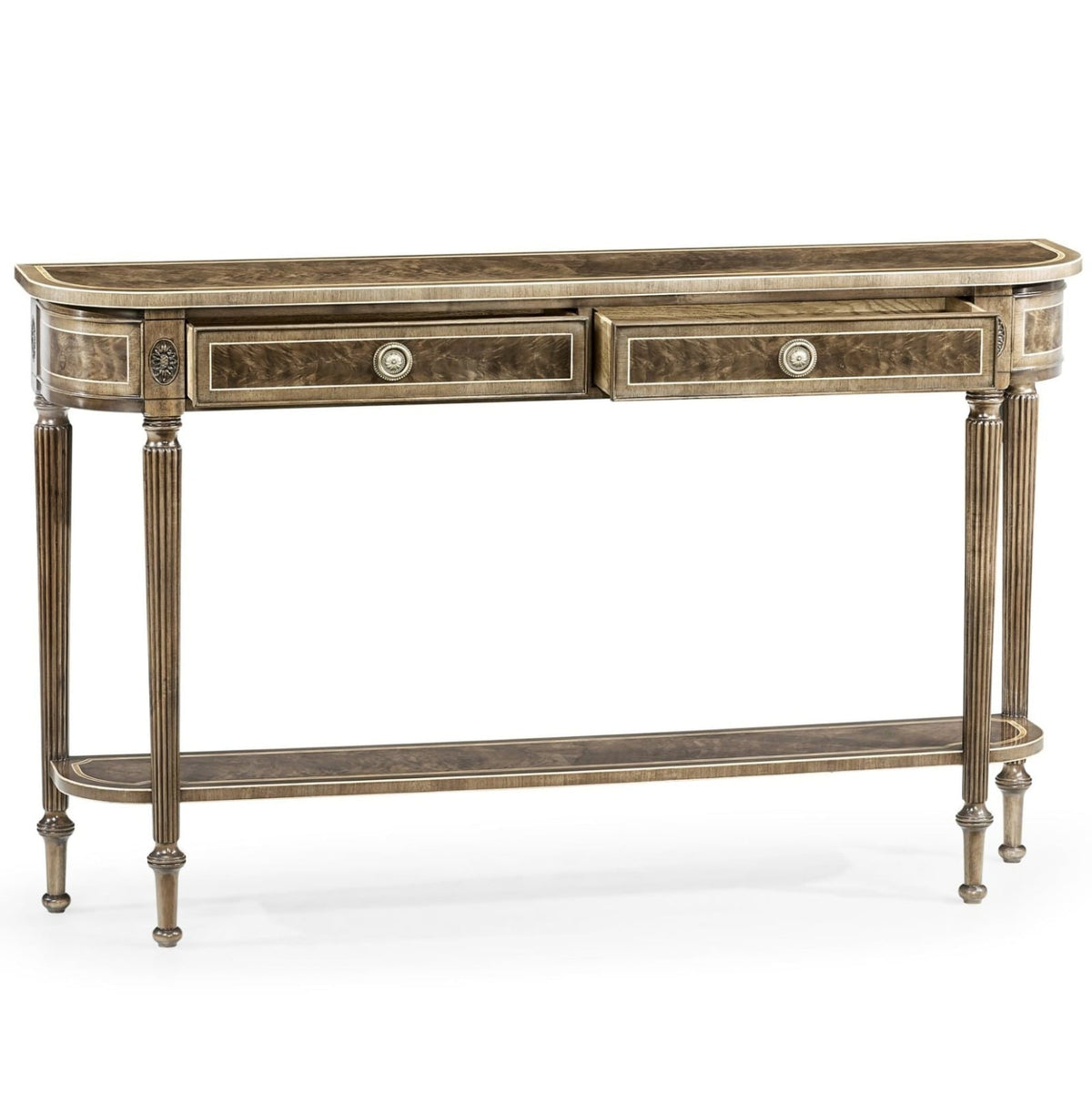 Regency Console Table in Bleached Mahogany