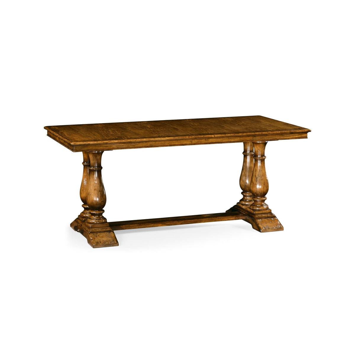 Jonathan Charles Rectangular Fixed Top Dining Table - Country Farmhouse Walnut