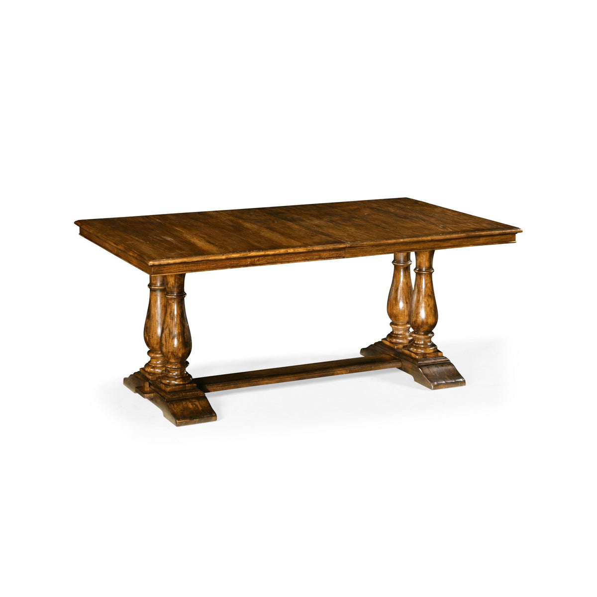 Jonathan Charles Rectangular Extending Dining Table - Country Farmhouse Walnut