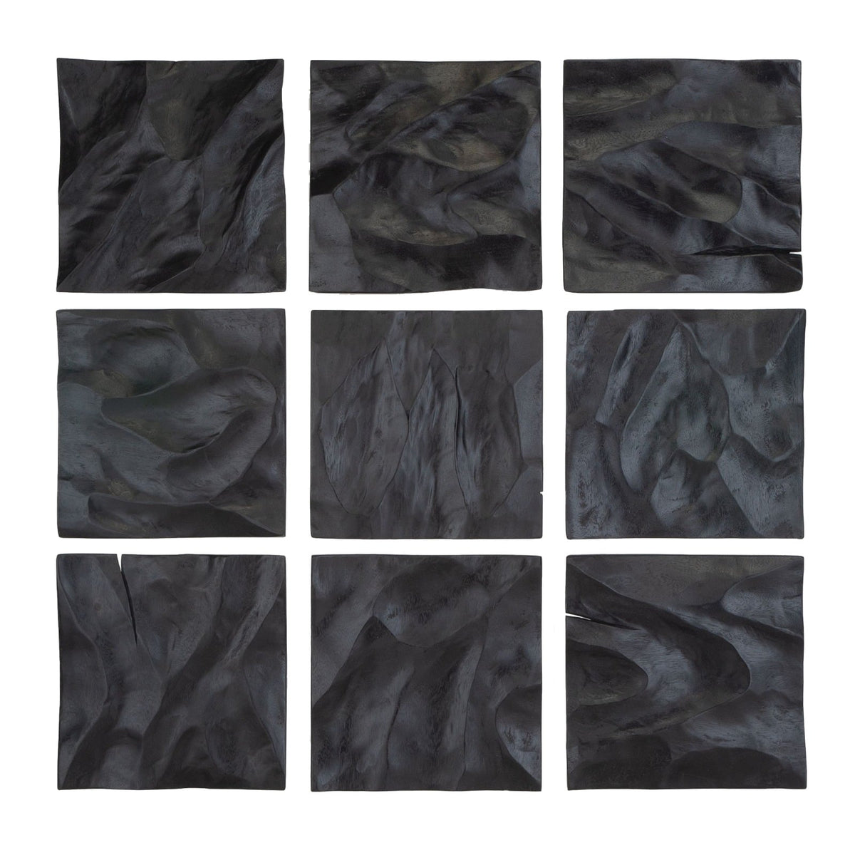 Malosi Black Wood Wall Decor - Set of 9