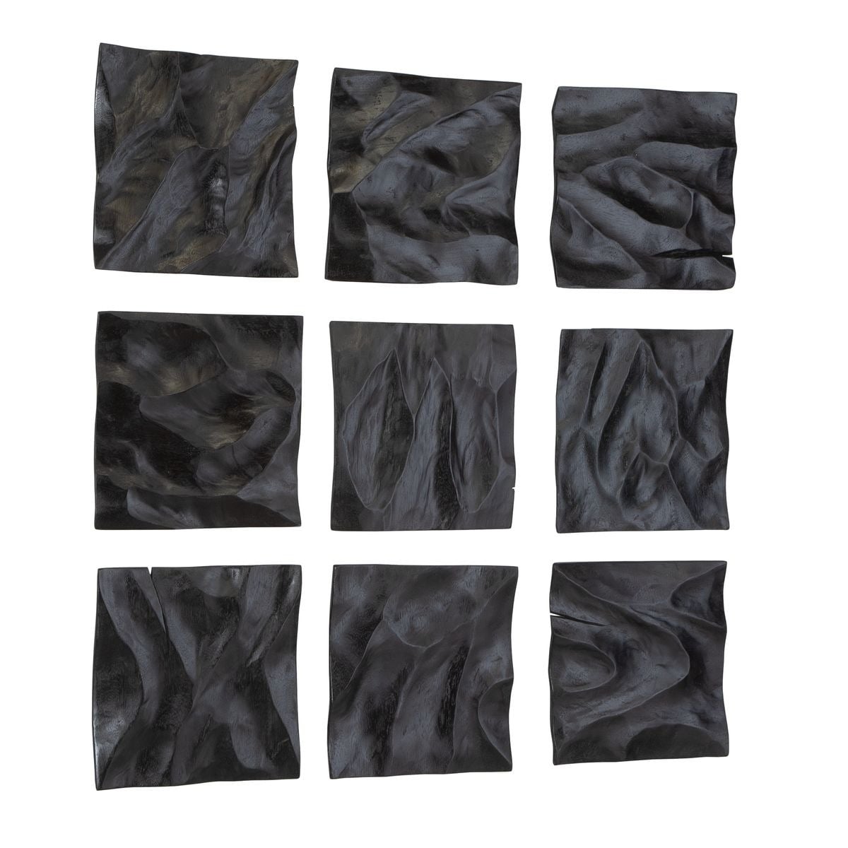 Malosi Black Wood Wall Decor - Set of 9