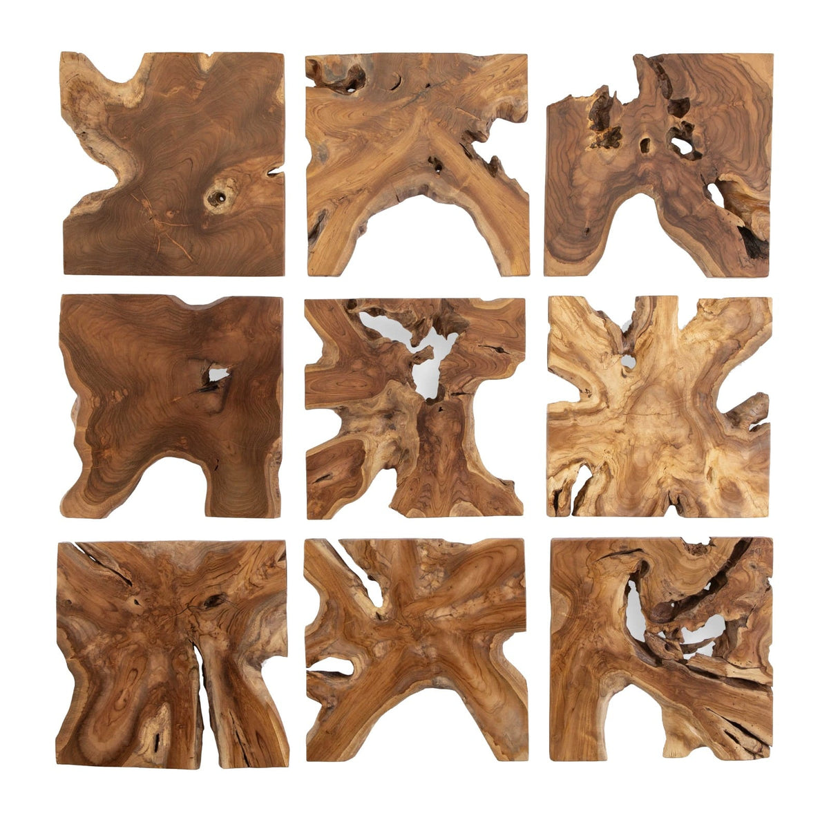 Talia Wood Wall Décor - Set of 9