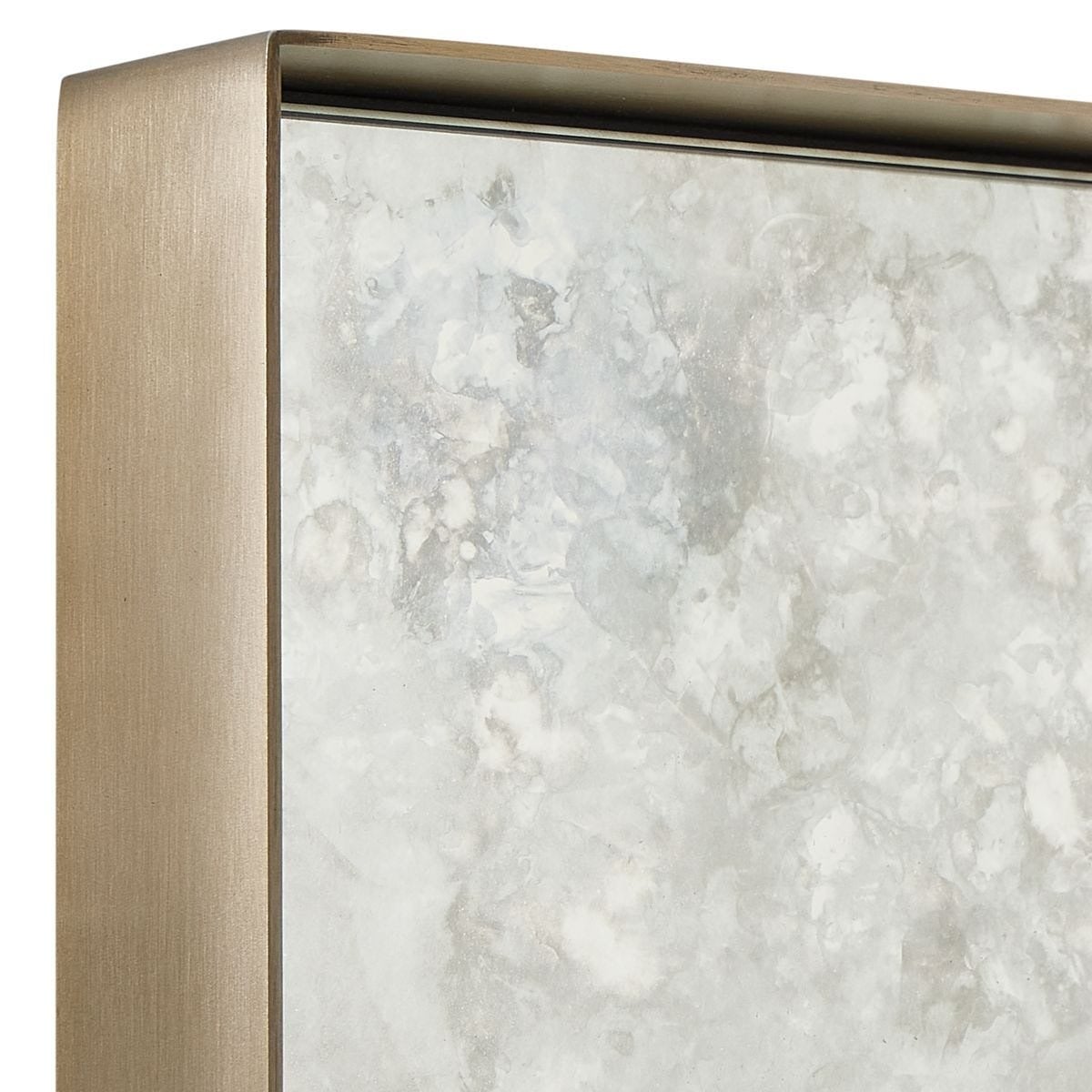 Fredric Square Mirror in Antiqued Silver