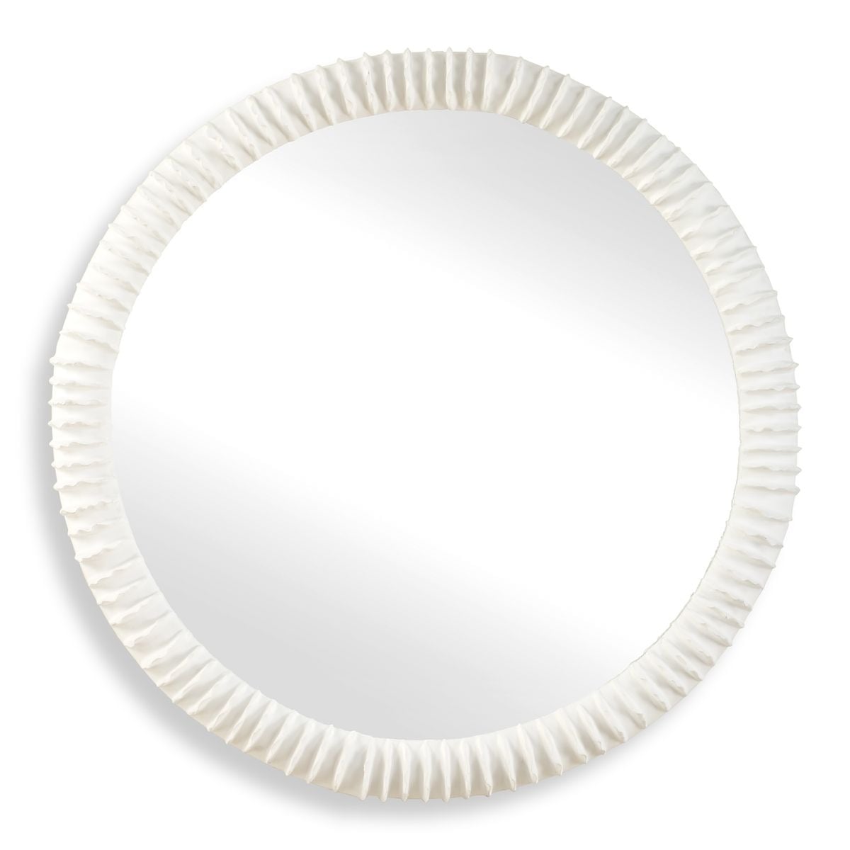 Akiko White Round Mirror