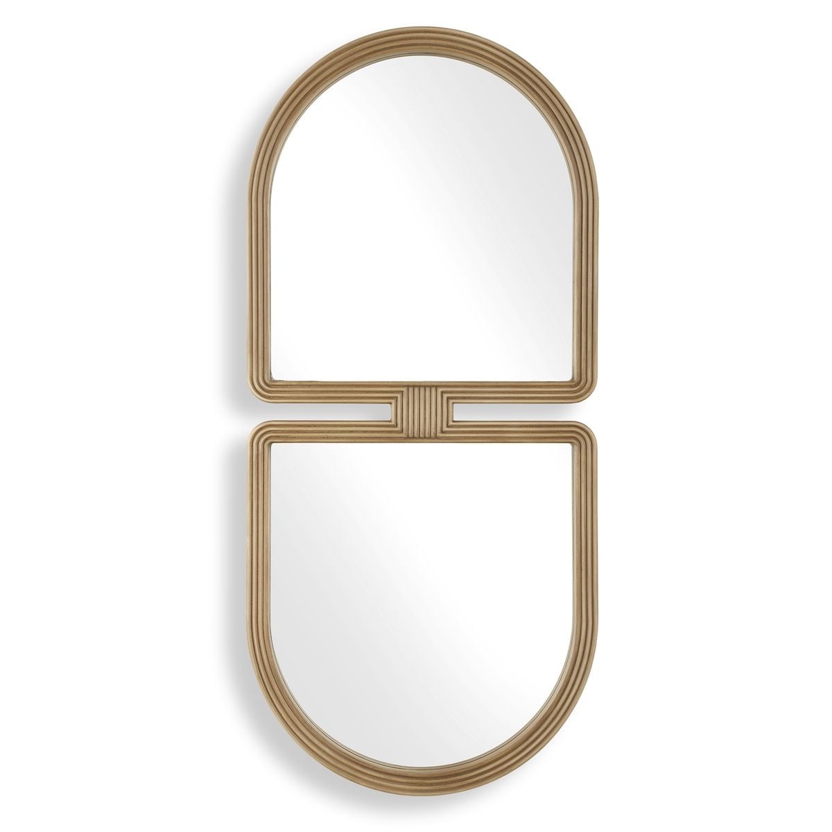 Jacques Art Deco Oval Mirror in Gold