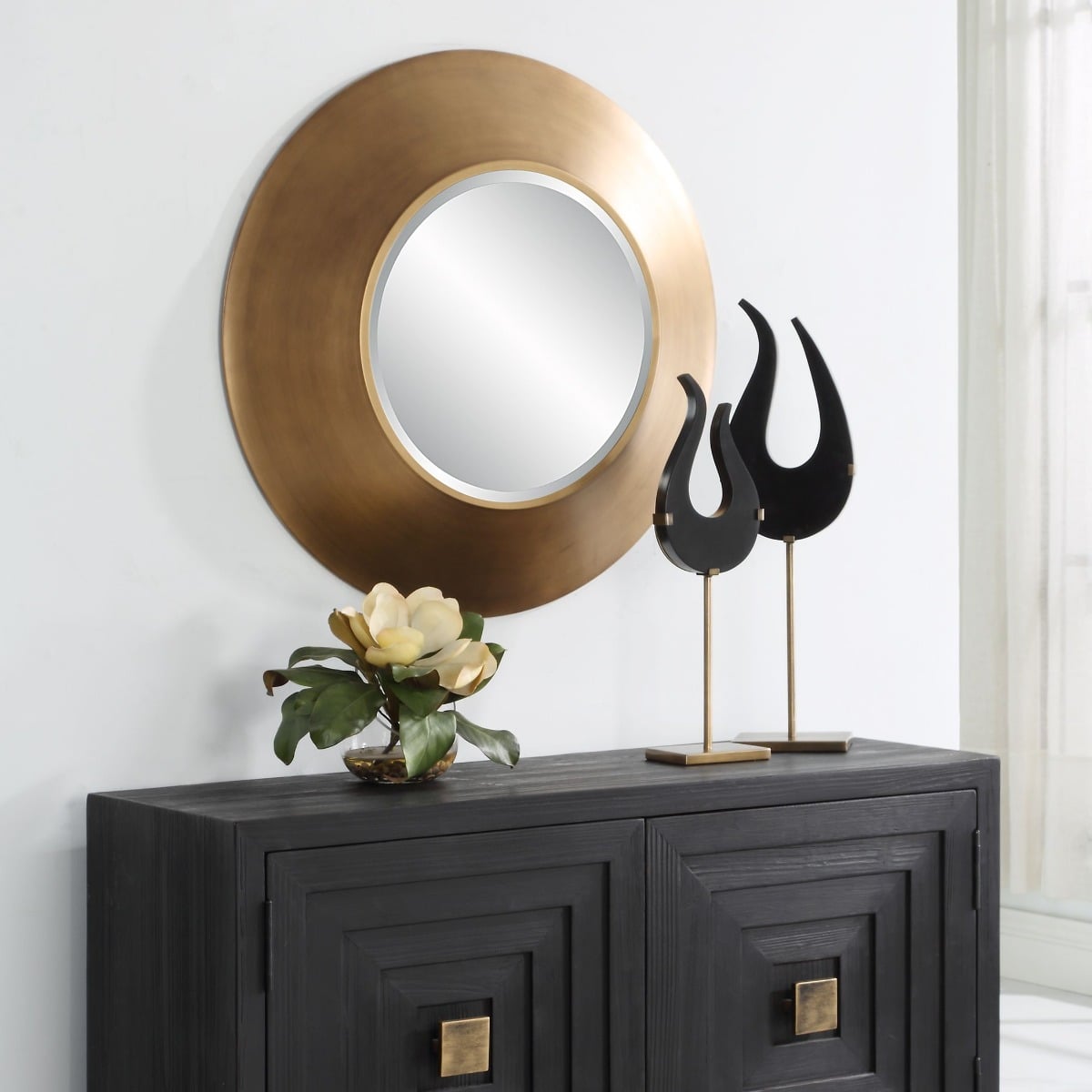 Contessa Round Gold Mirror