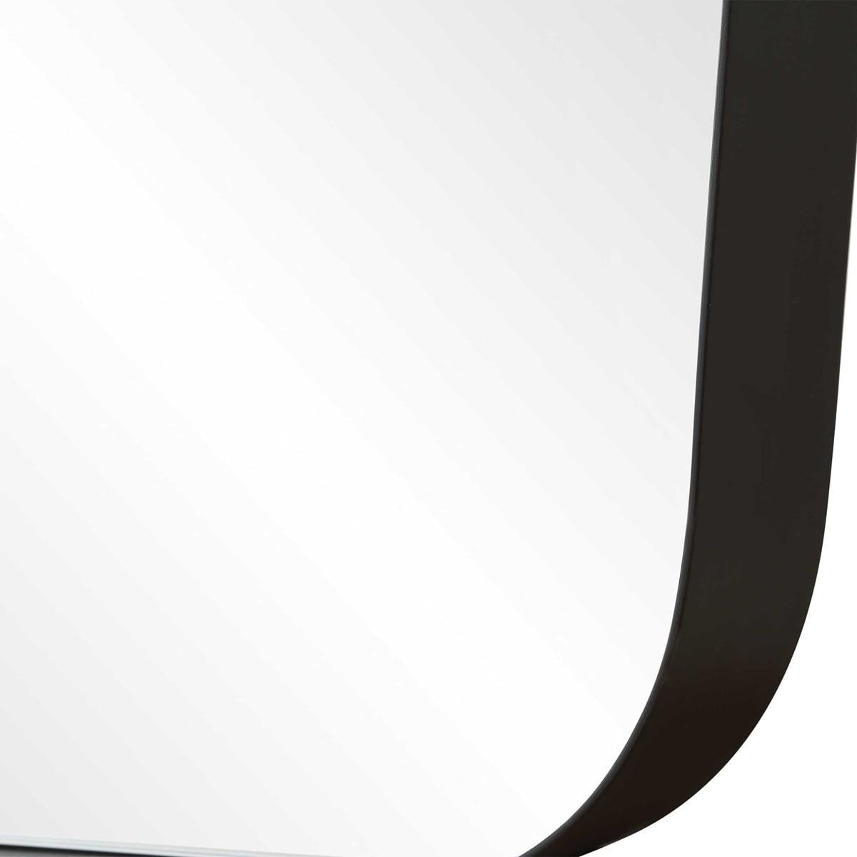 Caspian Curved Full Length Mirror in Black