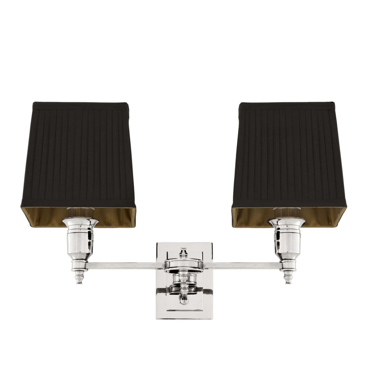 Lexington Double Wall Light Nickel & Black