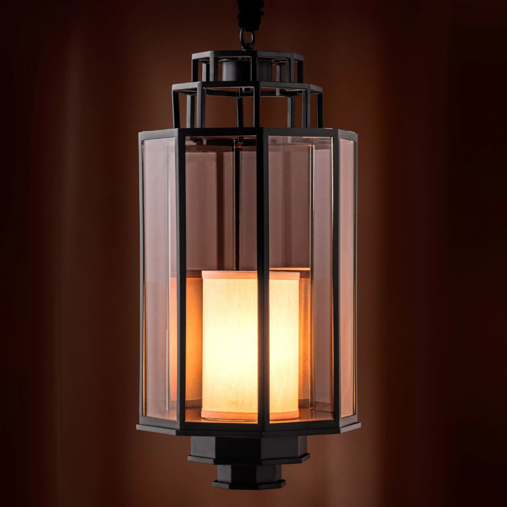 Monticello Lantern in Black - Medium