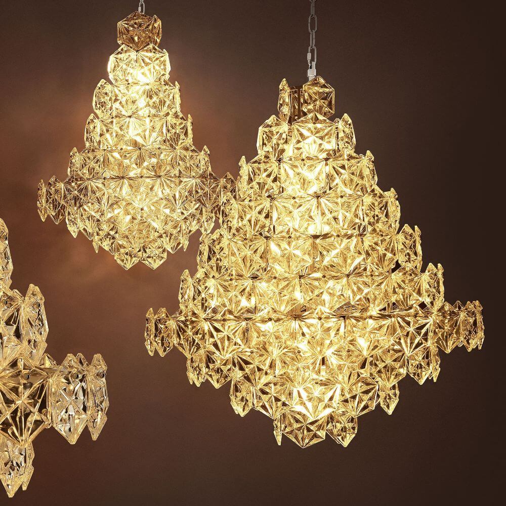 Hermitage Chandelier in Nickel - Large
