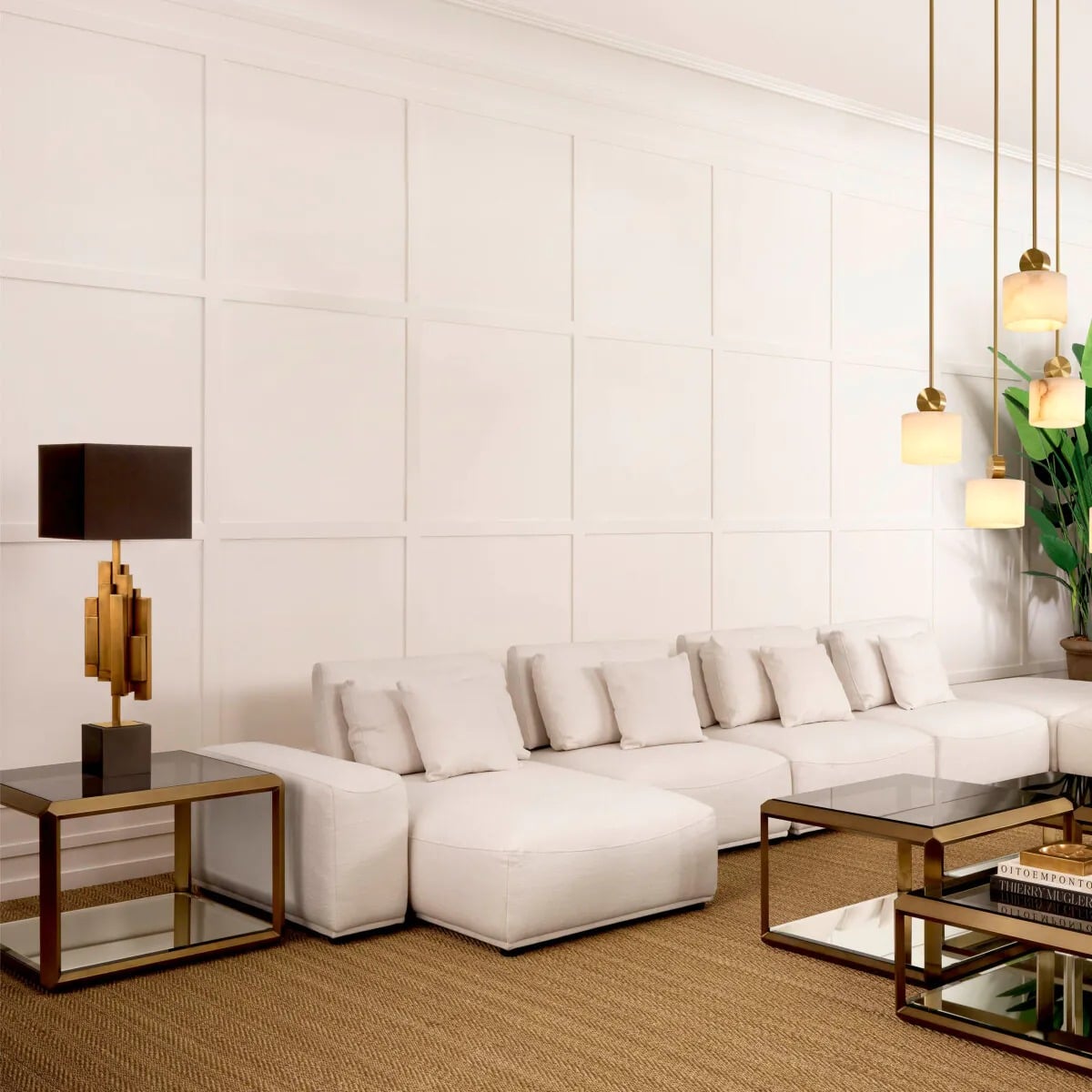 Table Lamp Beau Rivage in Vintage Brass