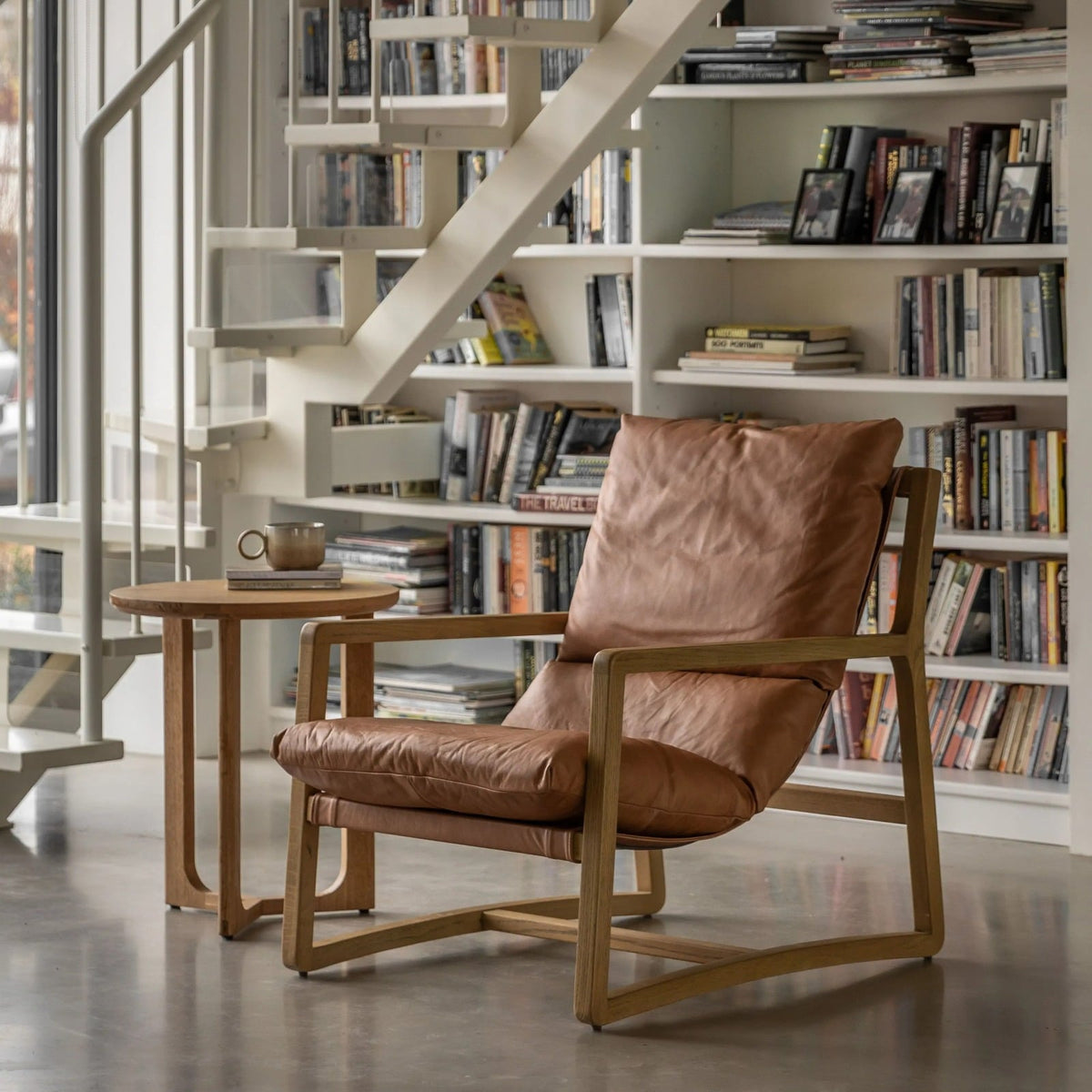 Burnetta Lounge Chair Vintage Brown Leather