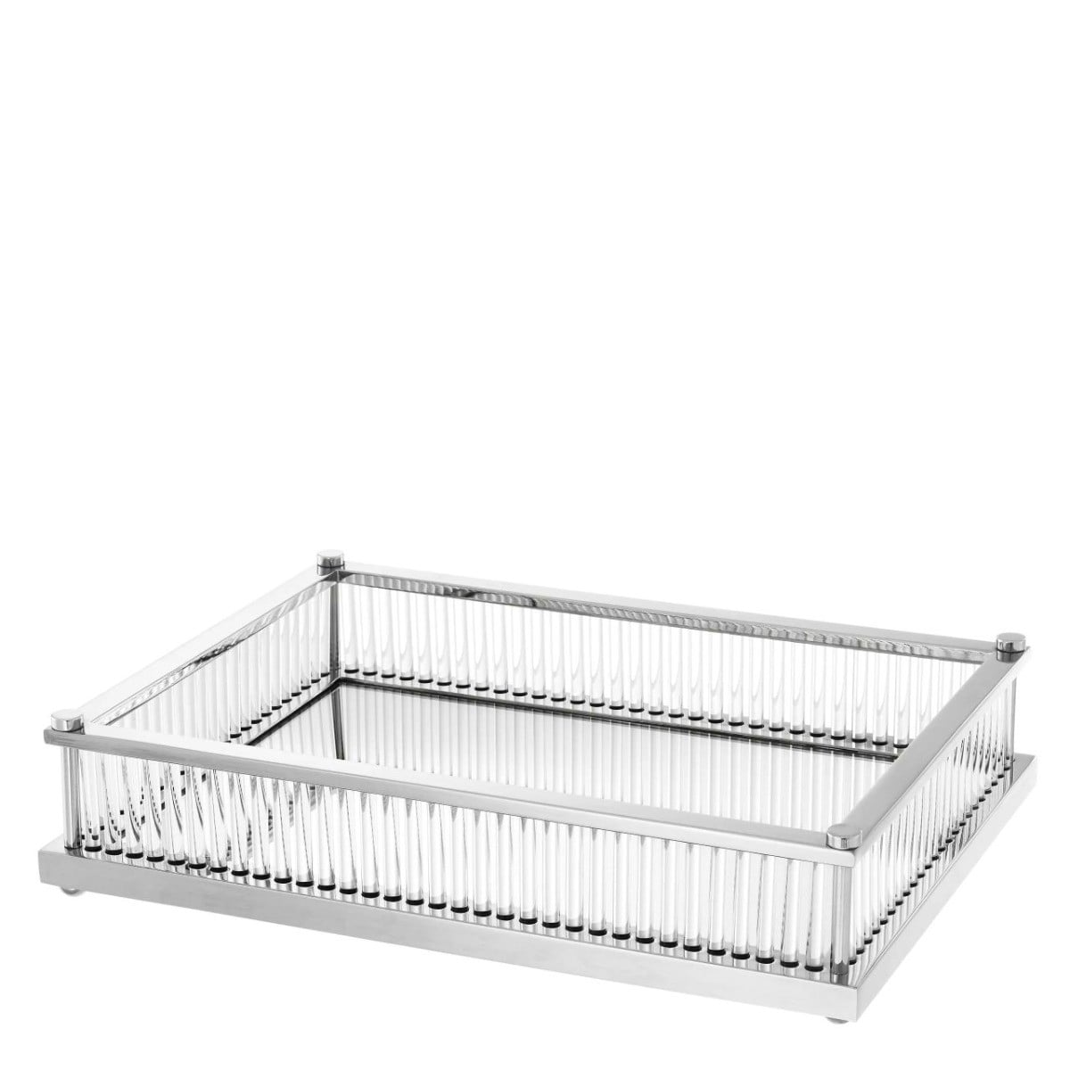 Cora Rectangular Tray in Nickel
