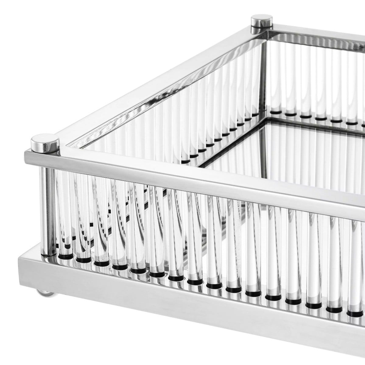 Cora Rectangular Tray in Nickel