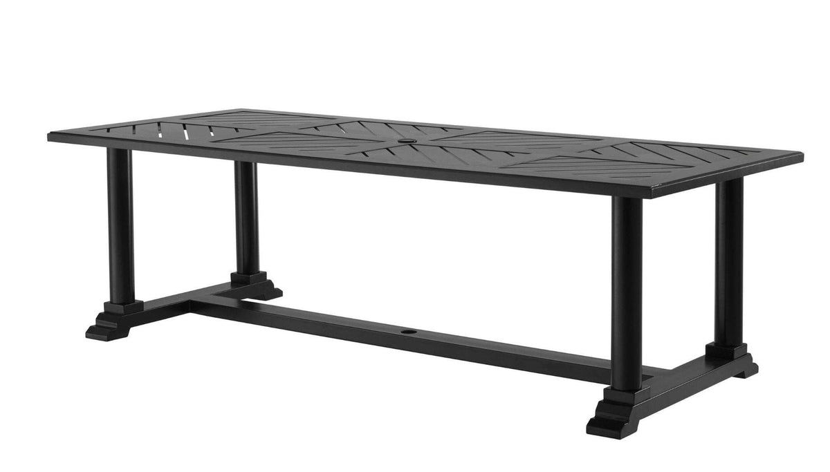 Bell Rive Rectangular Outdoor Dining Table in Black