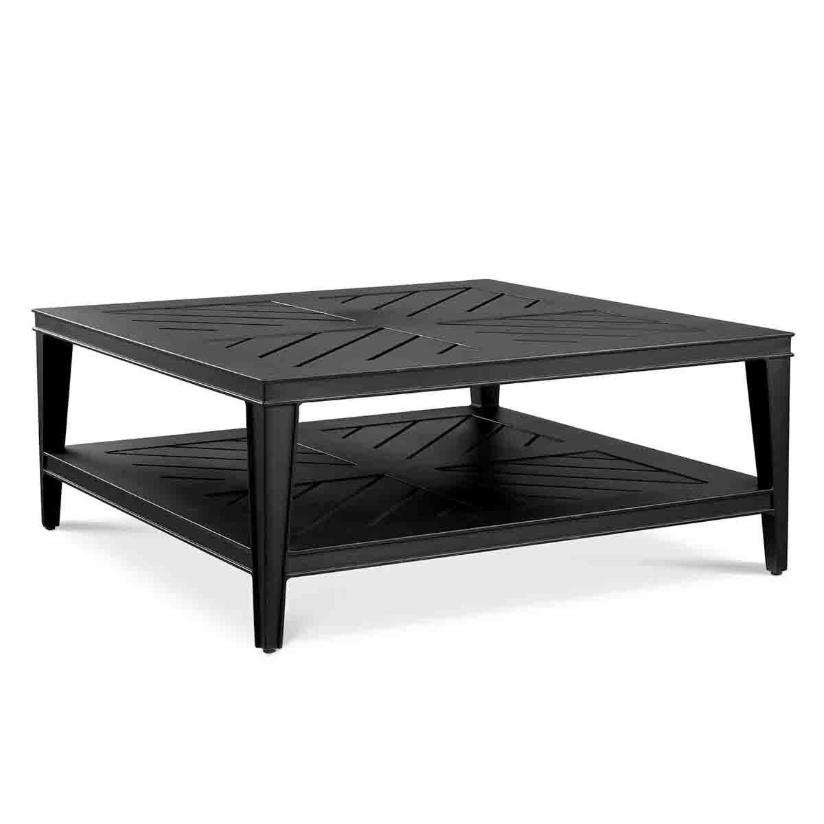 Bell Rive Square Outdoor Coffee Table in Black