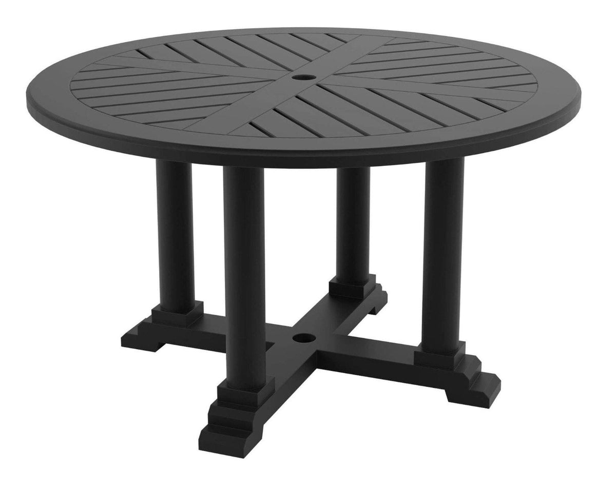 Bell Rive Small Round Outdoor Dining Table in Black