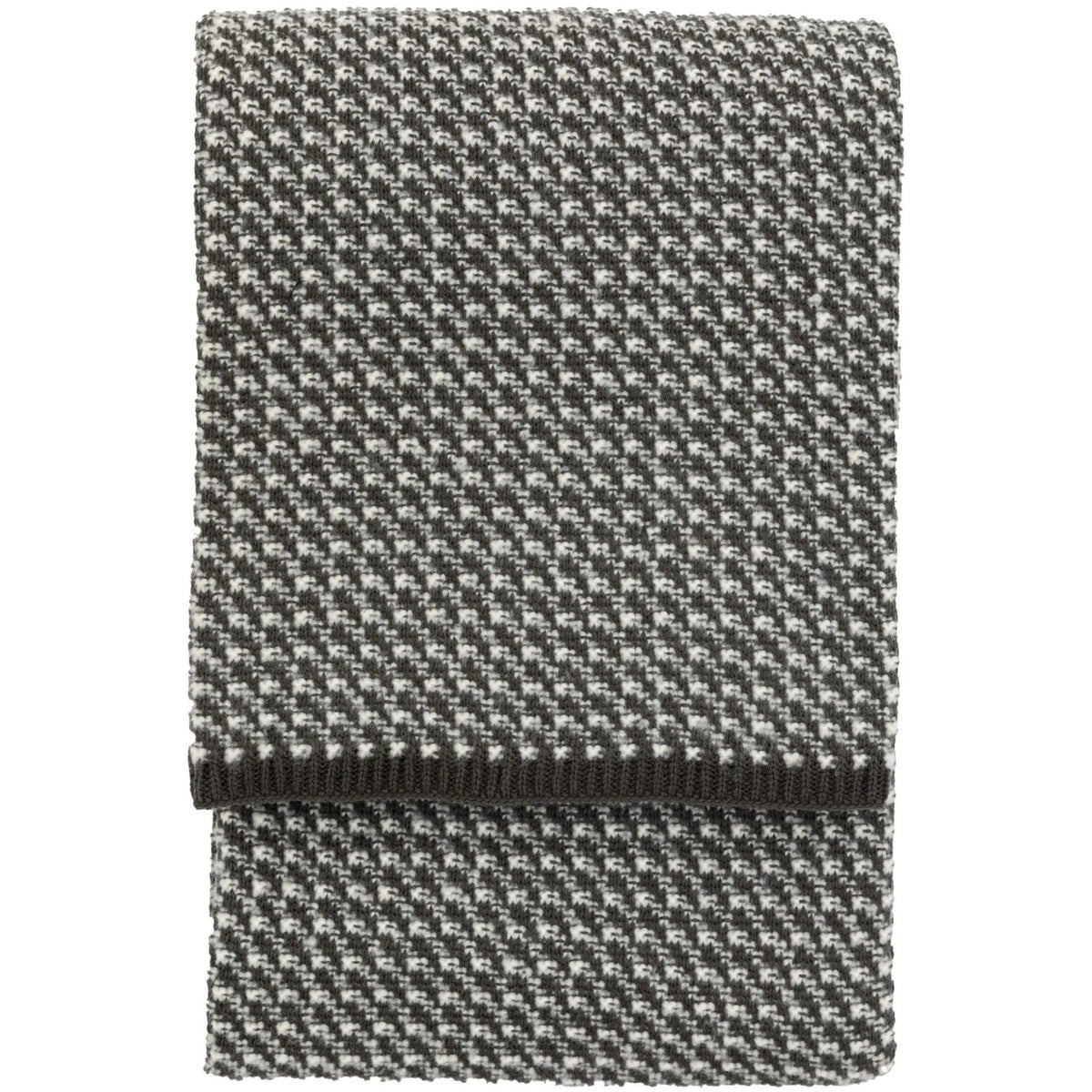 Cross Knit Throw in Grey