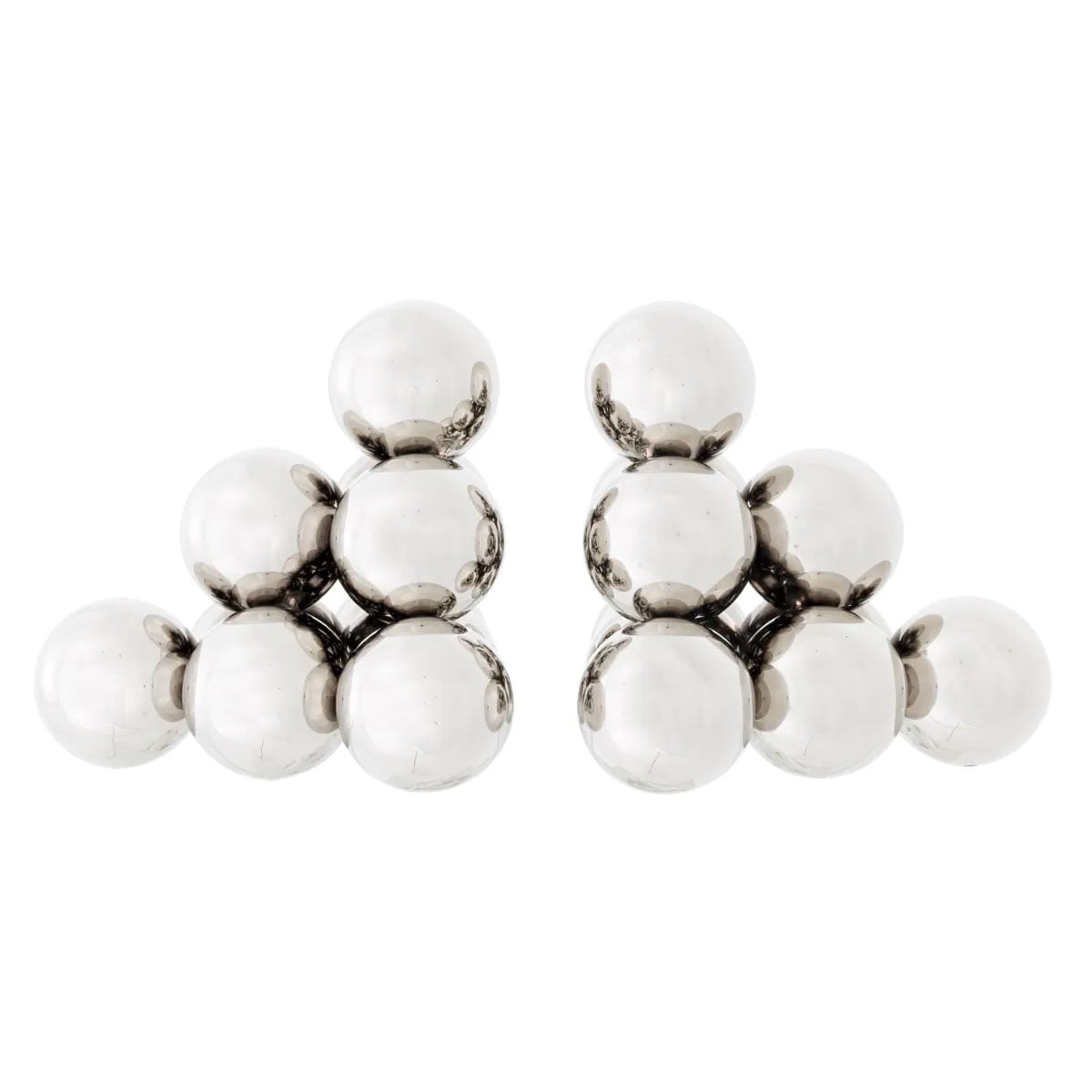 Carioca Bookend in Nickel - Set of 2
