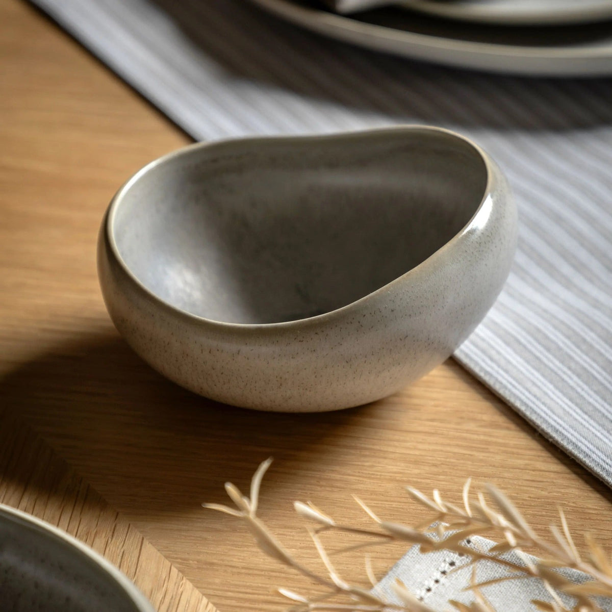 Pebble Glaze Bowl Dove Grey Set of 4