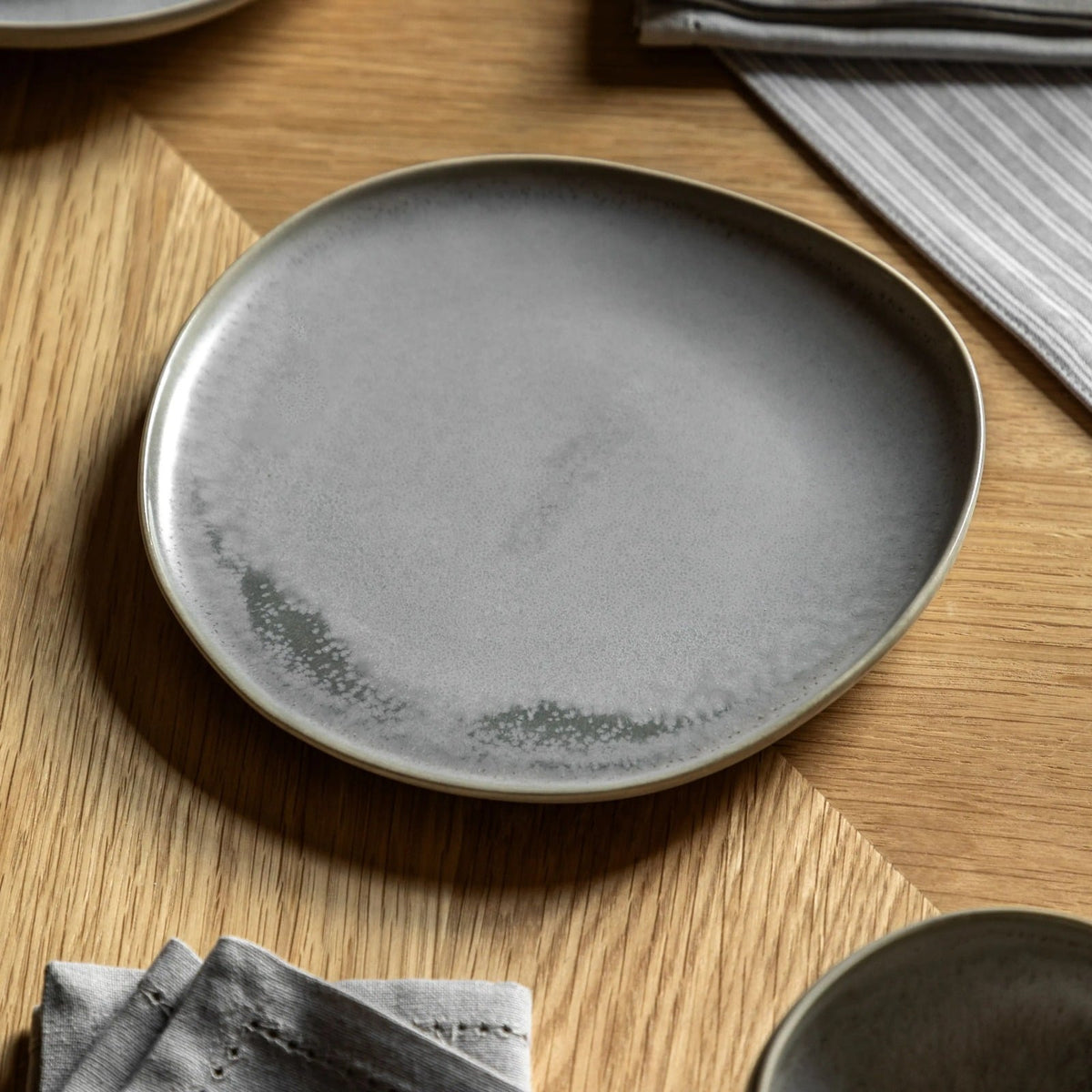 Pebble Glaze Side Plate Dove Grey Set of 4